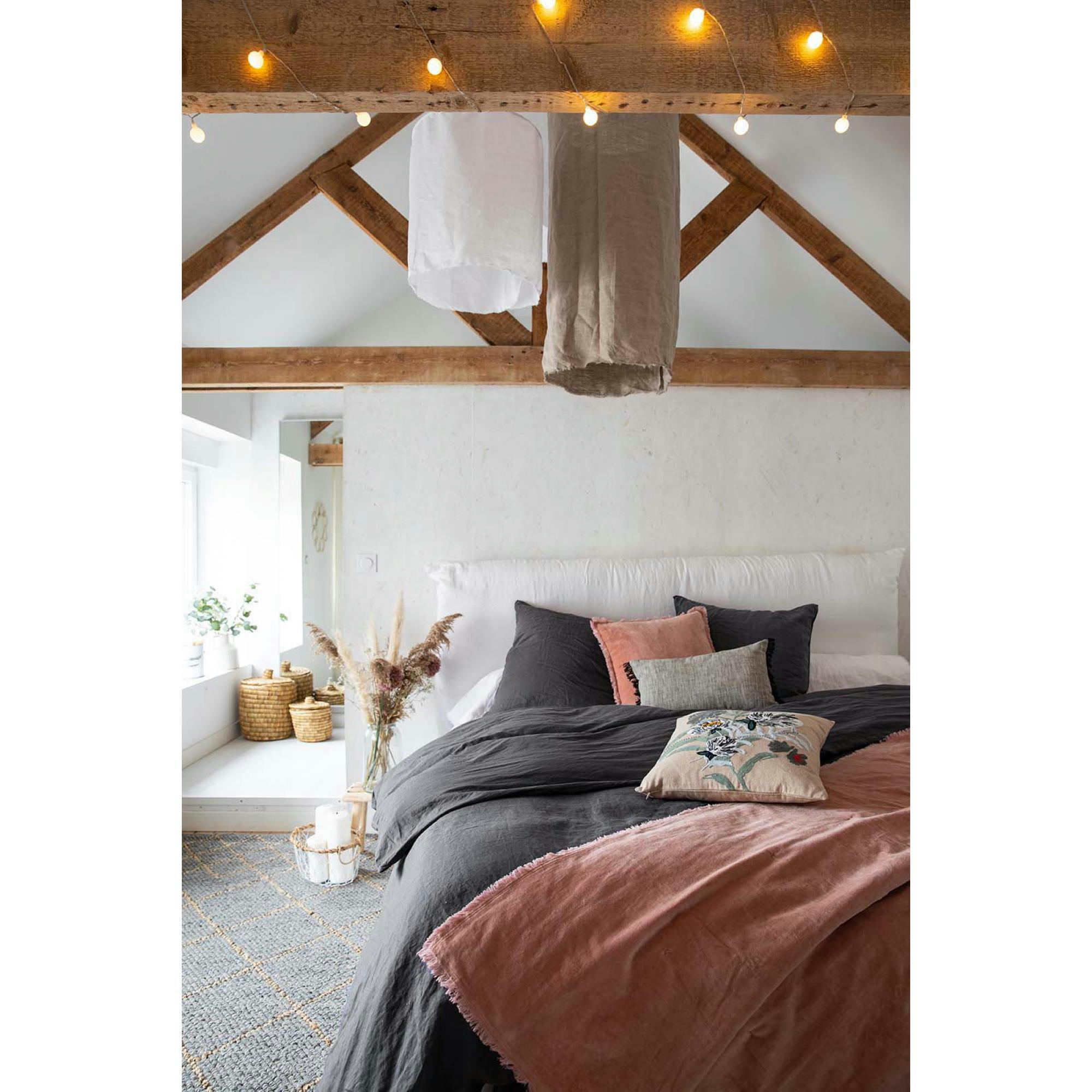 ZEFF - Housse de couette stonewashed  en lin tonnerre 260 x 240