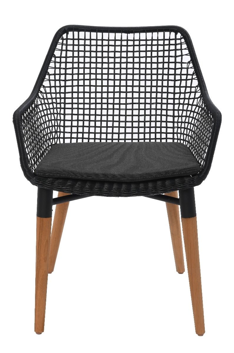 Krzesło ogrodowe Toro czarny 60x62x81cm Miloo Home