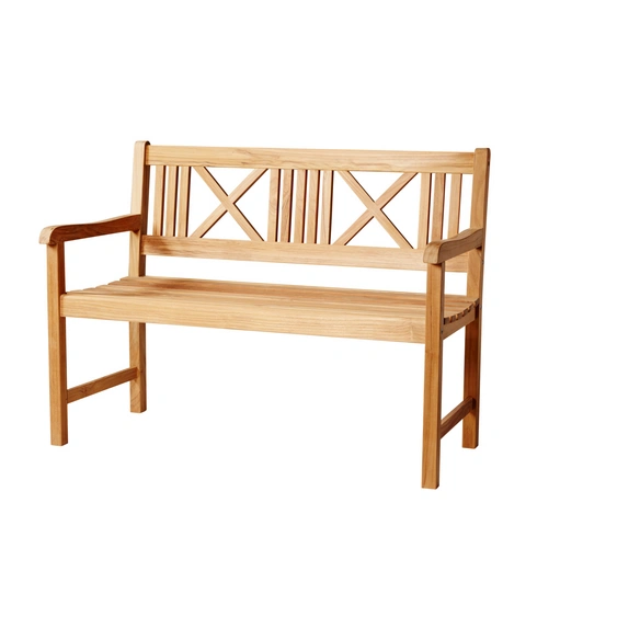 Gartenbank »Rosenborg«, 2er, Teak, (LxHxT): 120 x 89 x 58 cm