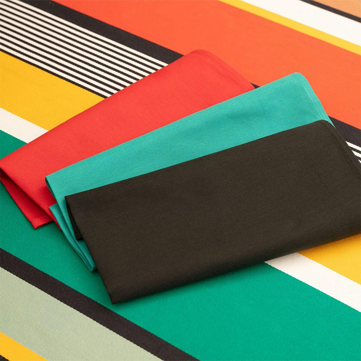 ENEA - Serviette de table coton Vert 50x55 cm