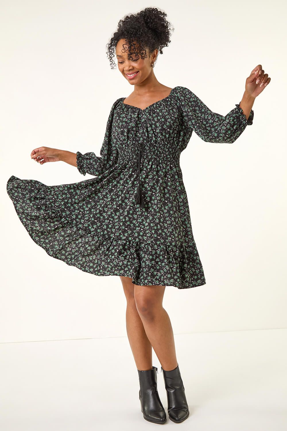 Roman Petite Floral Frill Dress
