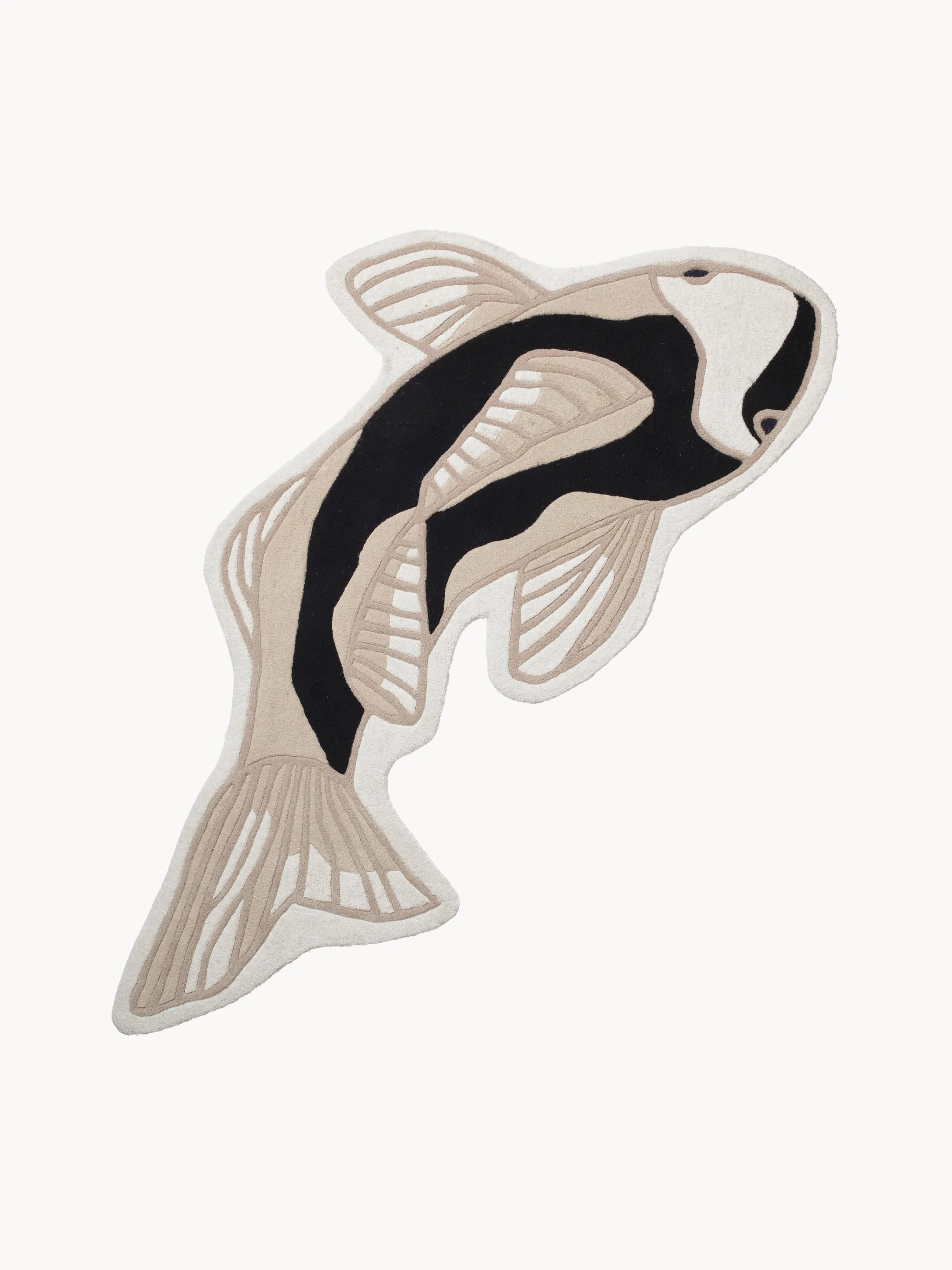 Wollteppich Koi in organischer Form