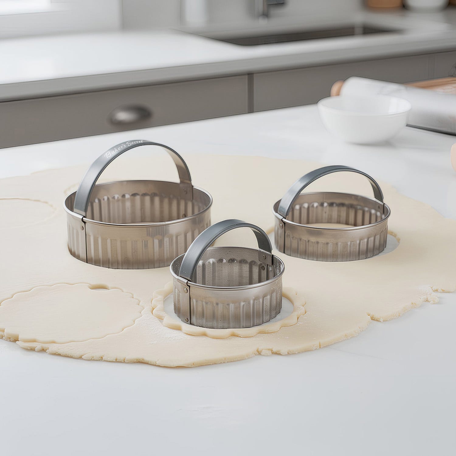 Set 3 tagliabiscotti con manico Baker's Secret