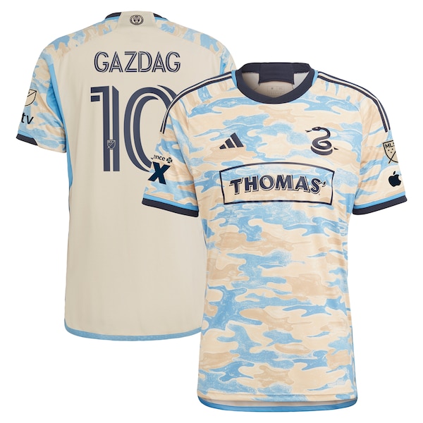 Daniel Gazdag Philadelphia Union adidas 2024 Authentic Secondary Player Jersey - Tan