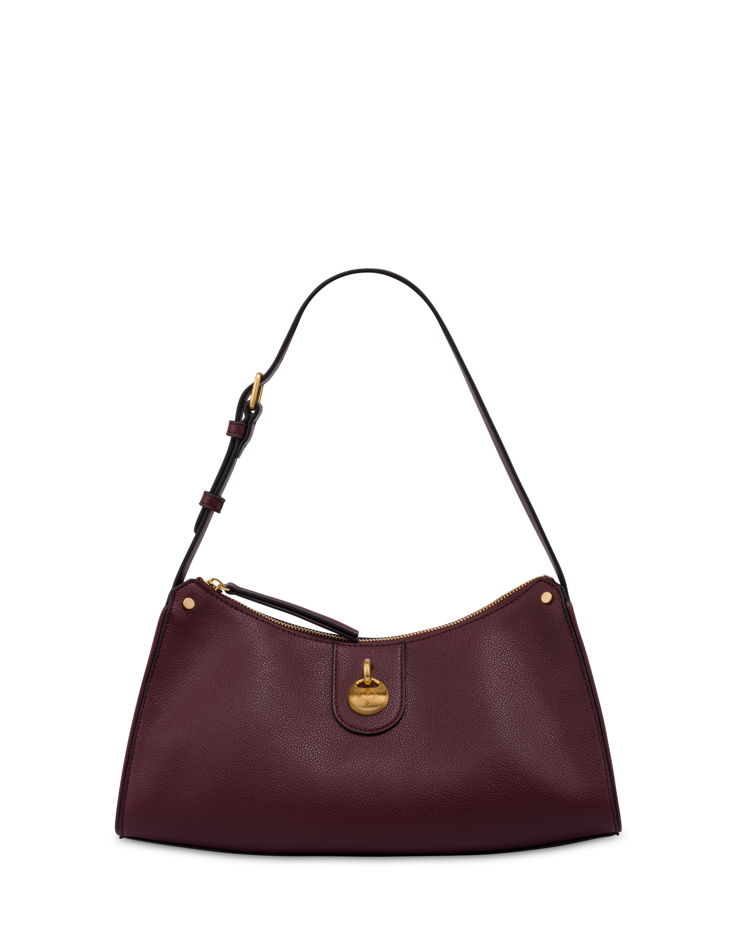 Borsa A Spalla Drop In Mini Grained Pu Burgundy