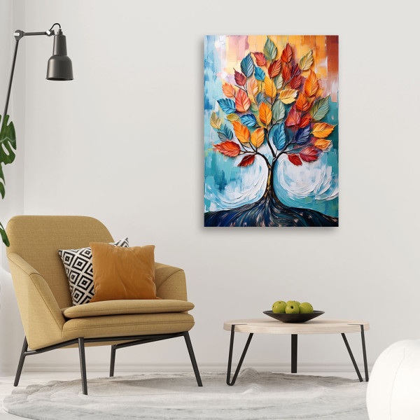 Feeby Obraz na płótnie, Liście Drzewo Milosci Abstrakcja 40x60