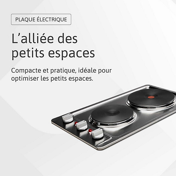 BELDEKO - Table de cuisson électrique 2 zones - BTEM2Z-C02IX