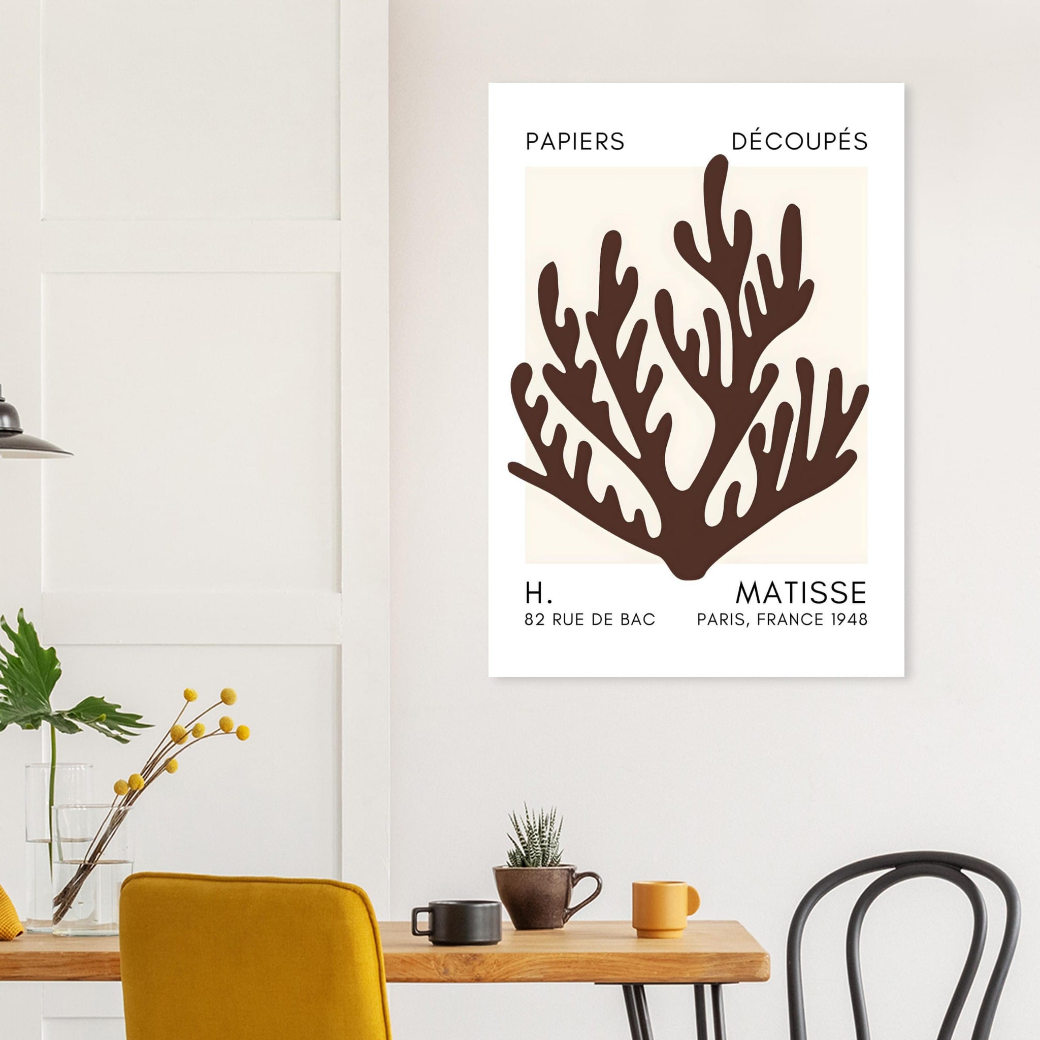 Artfulprints Poster Matisse – Coral harmony brown  - 70x100 cm - Bruin