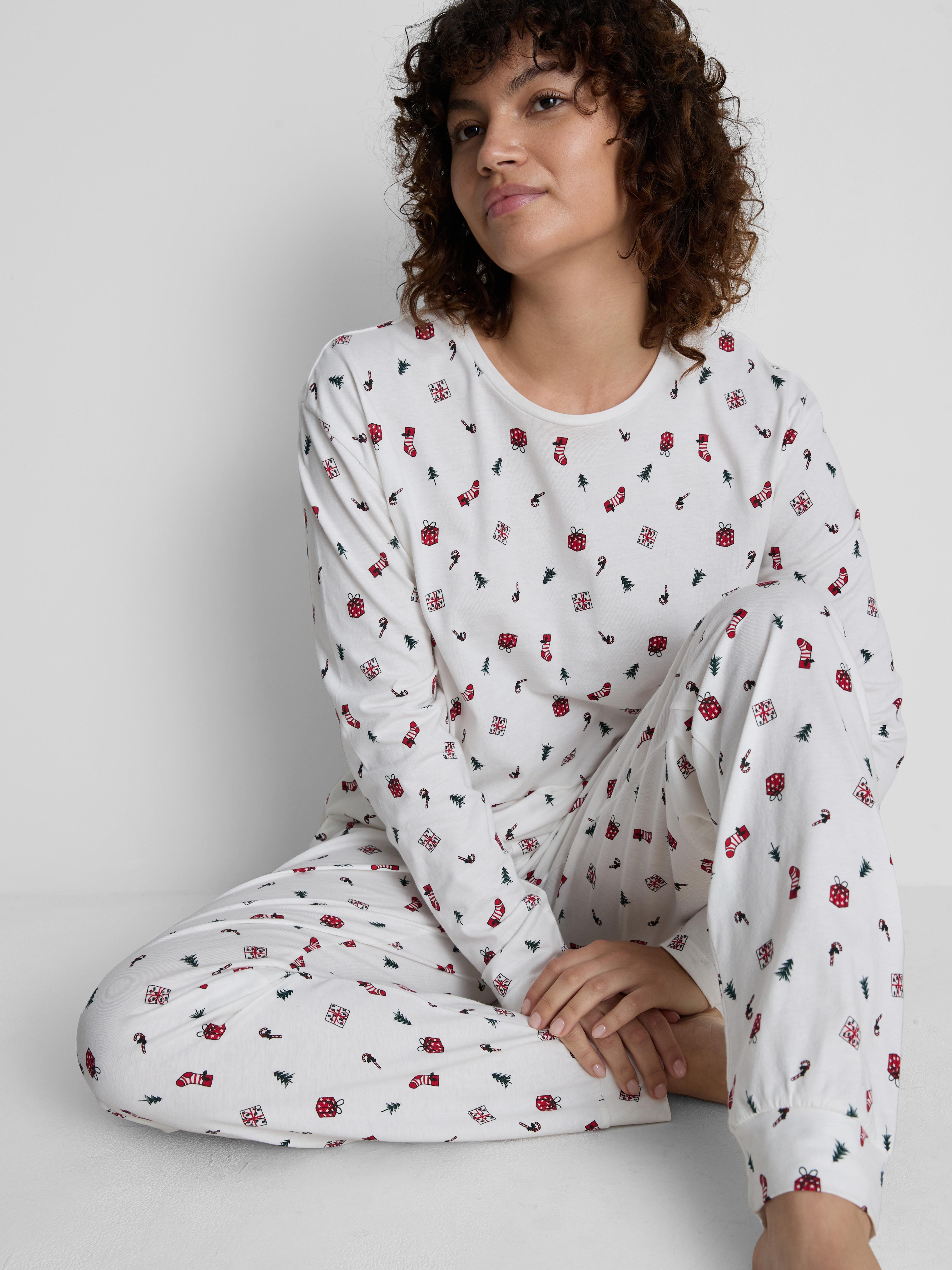 Christmas Print Long Pajamas