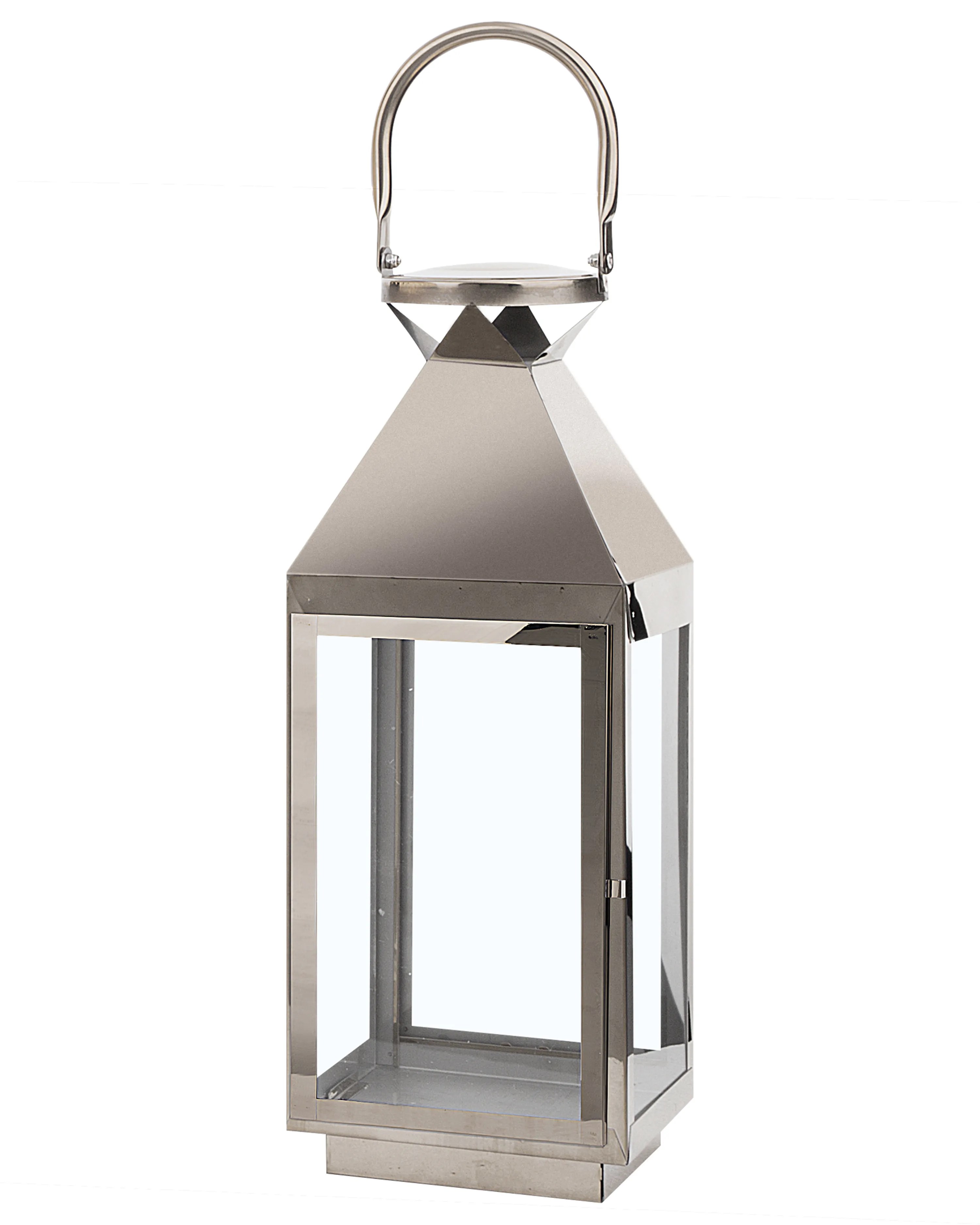 Lantern BALI Stainless Steel 40 cm Silver