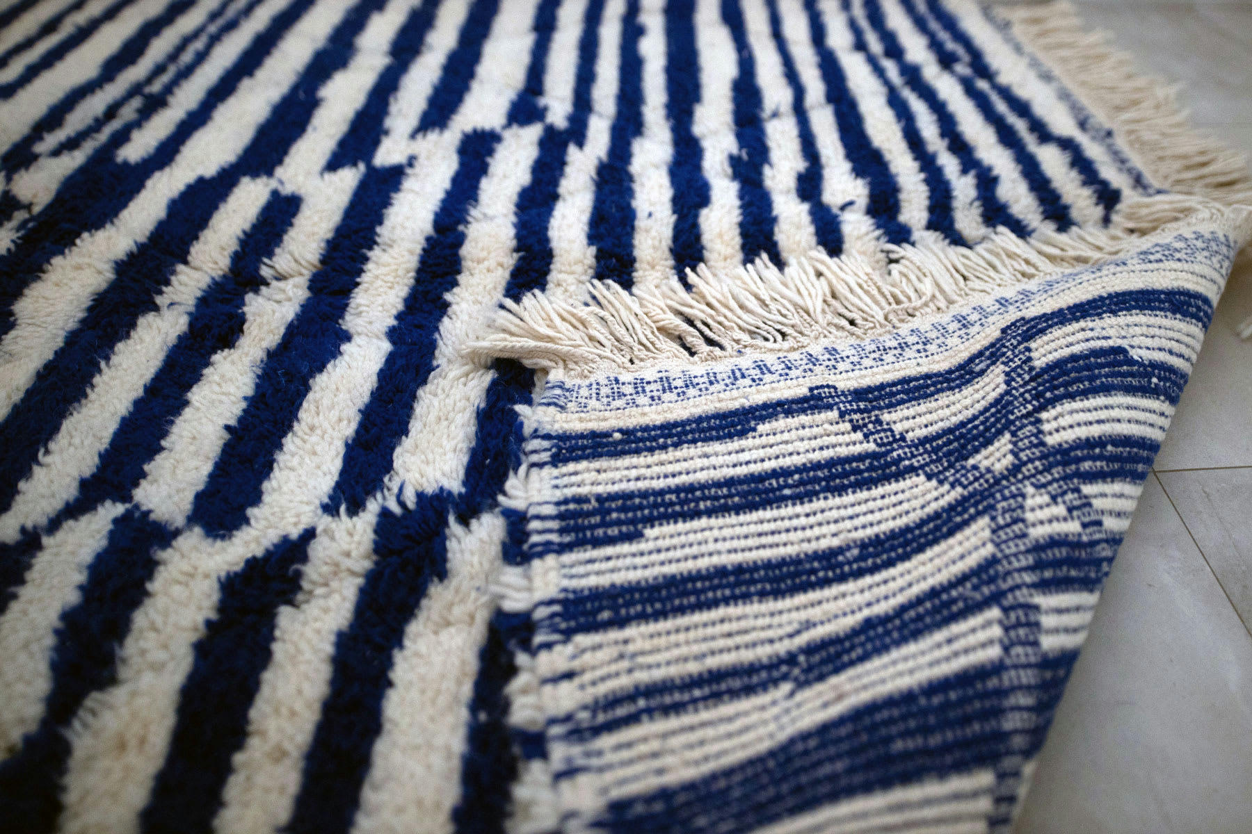 BERBERE - Tapis berbère original marocain laine Bahia 80x240