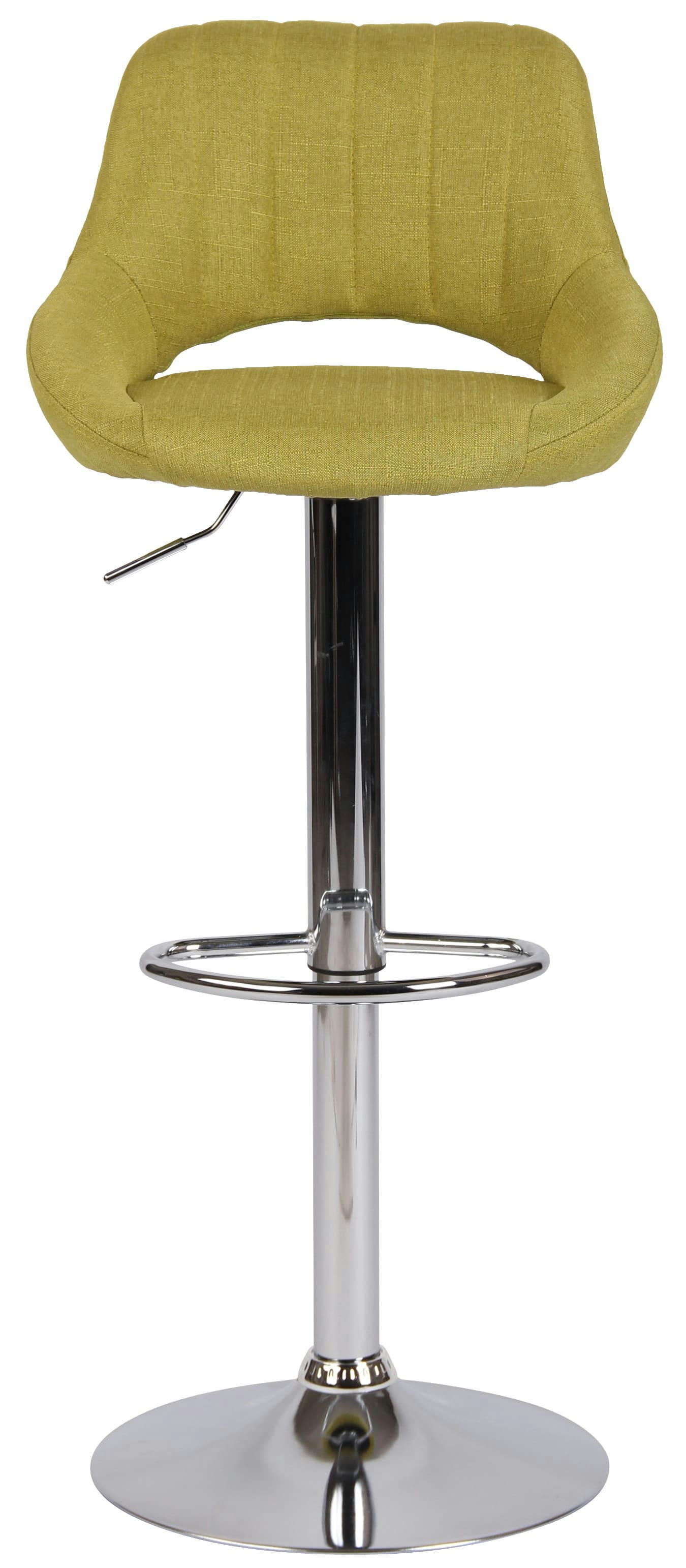 MILET - Tabouret de bar en tissu ajustable pivotant tissu Vert