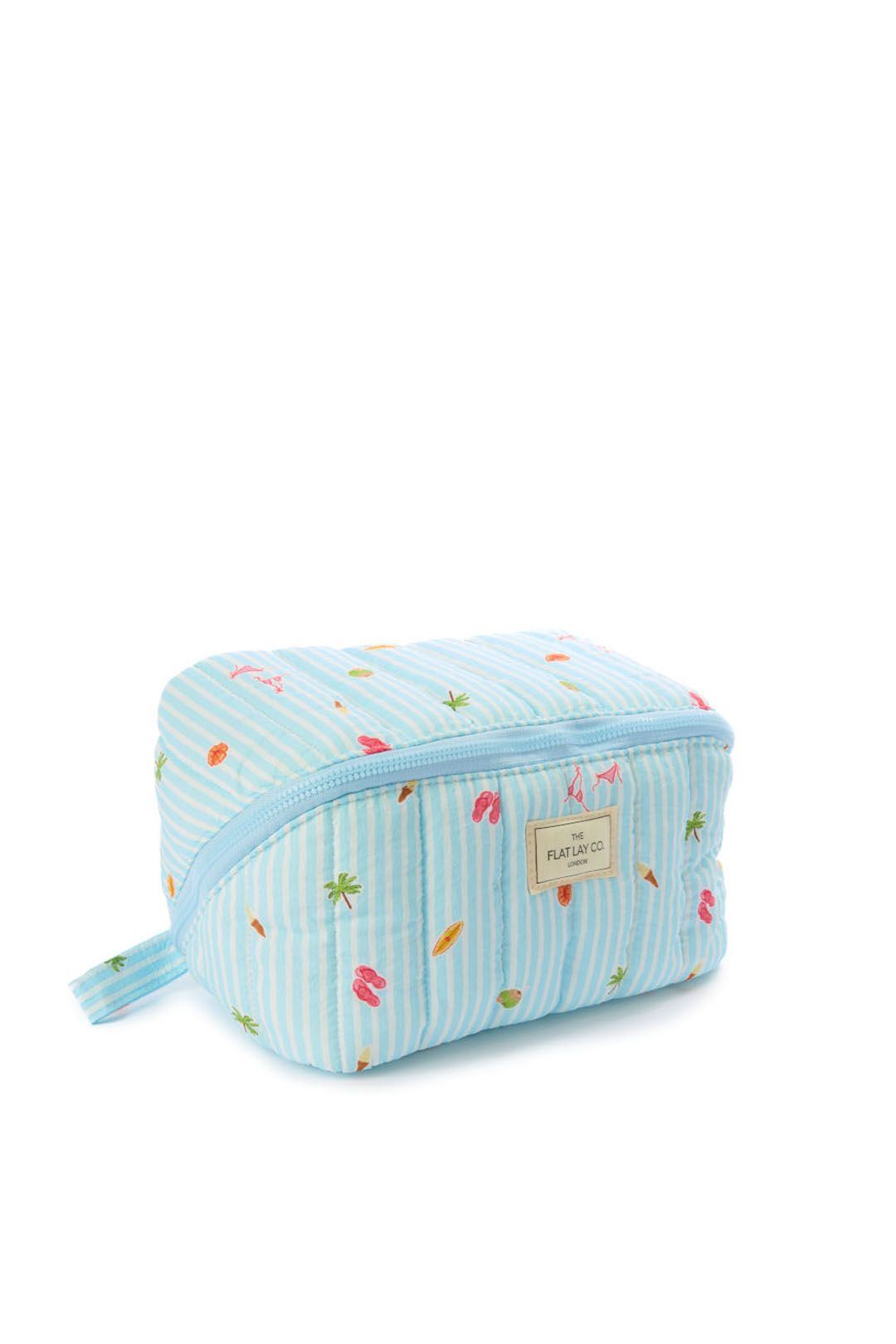 The Flat Lay Co Marshmallow Flat Lay Makeup Box Bag - Playa