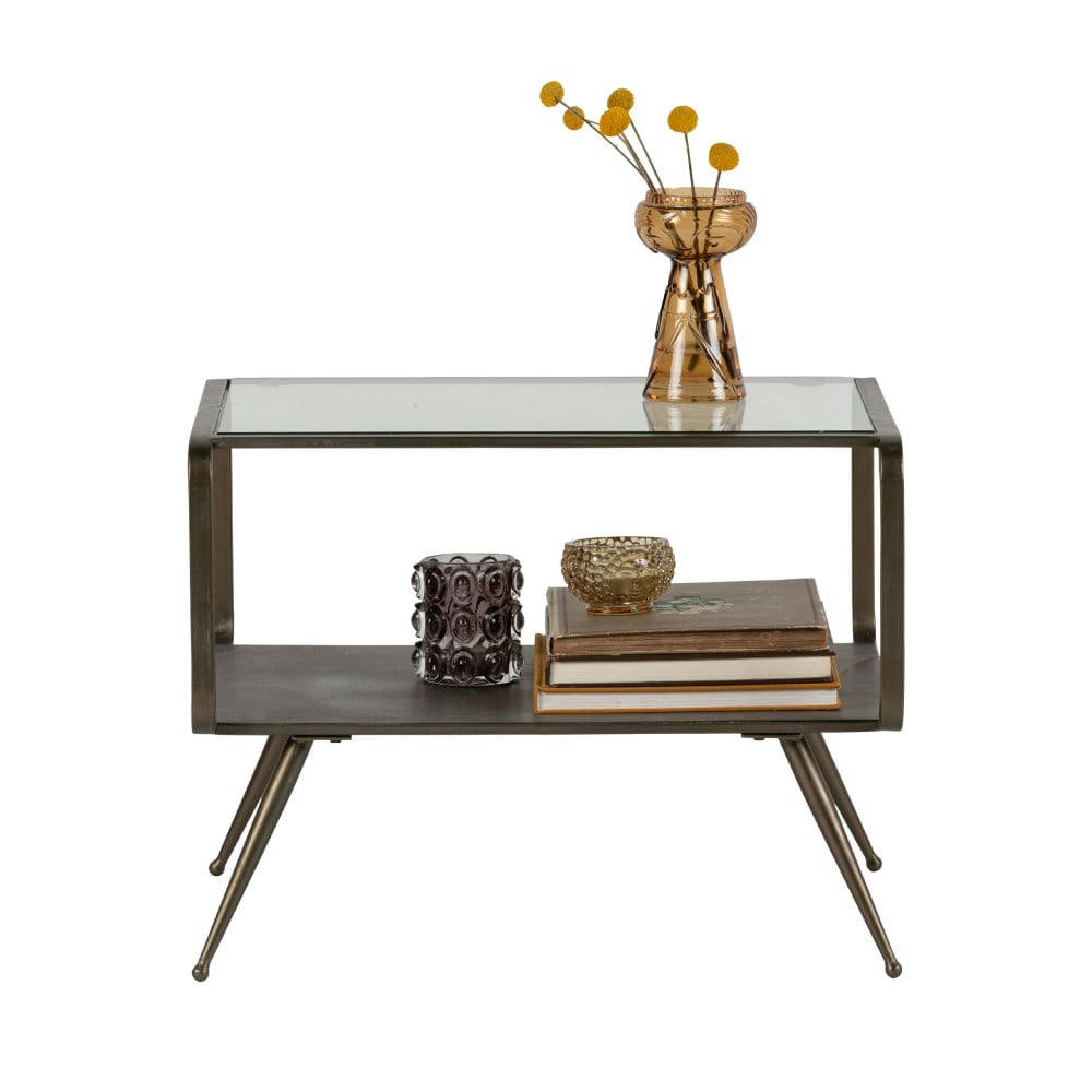 FANCY - Table basse en métal et verre laiton