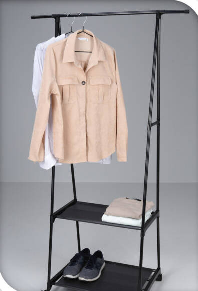 Wieszak stojący na ubrania z szafką na buty, 55 - 88x45x157
