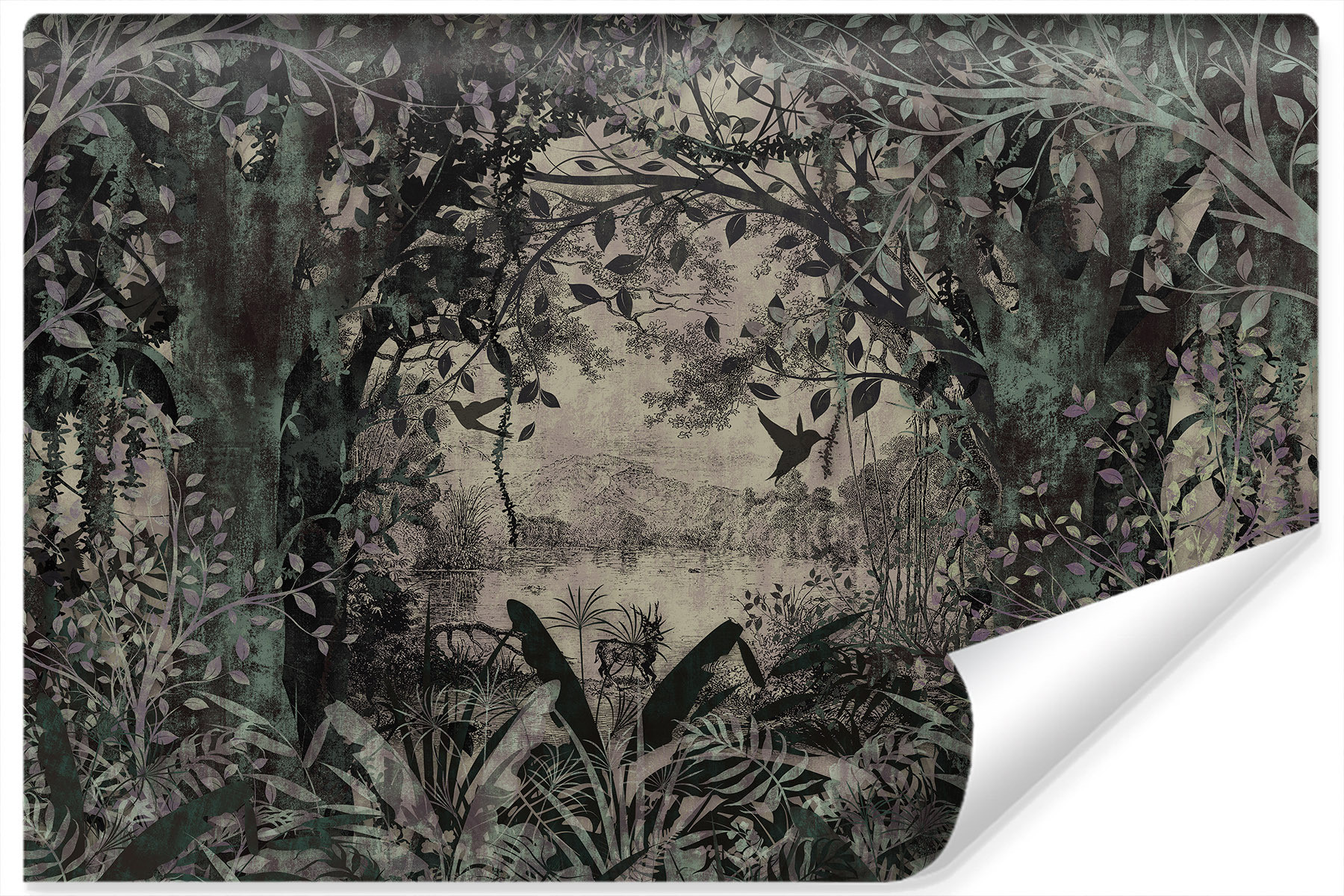 Fototapeta Ścienna DŻUNGLA w Stylu Vintage 90x60cm