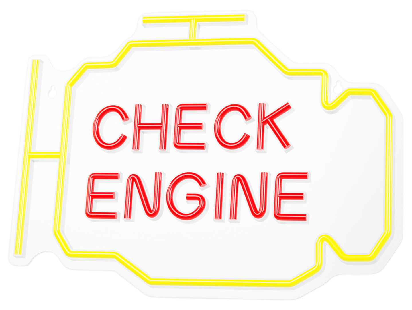 Kinkiet neonowy Check Engine LED czerwono-żółty