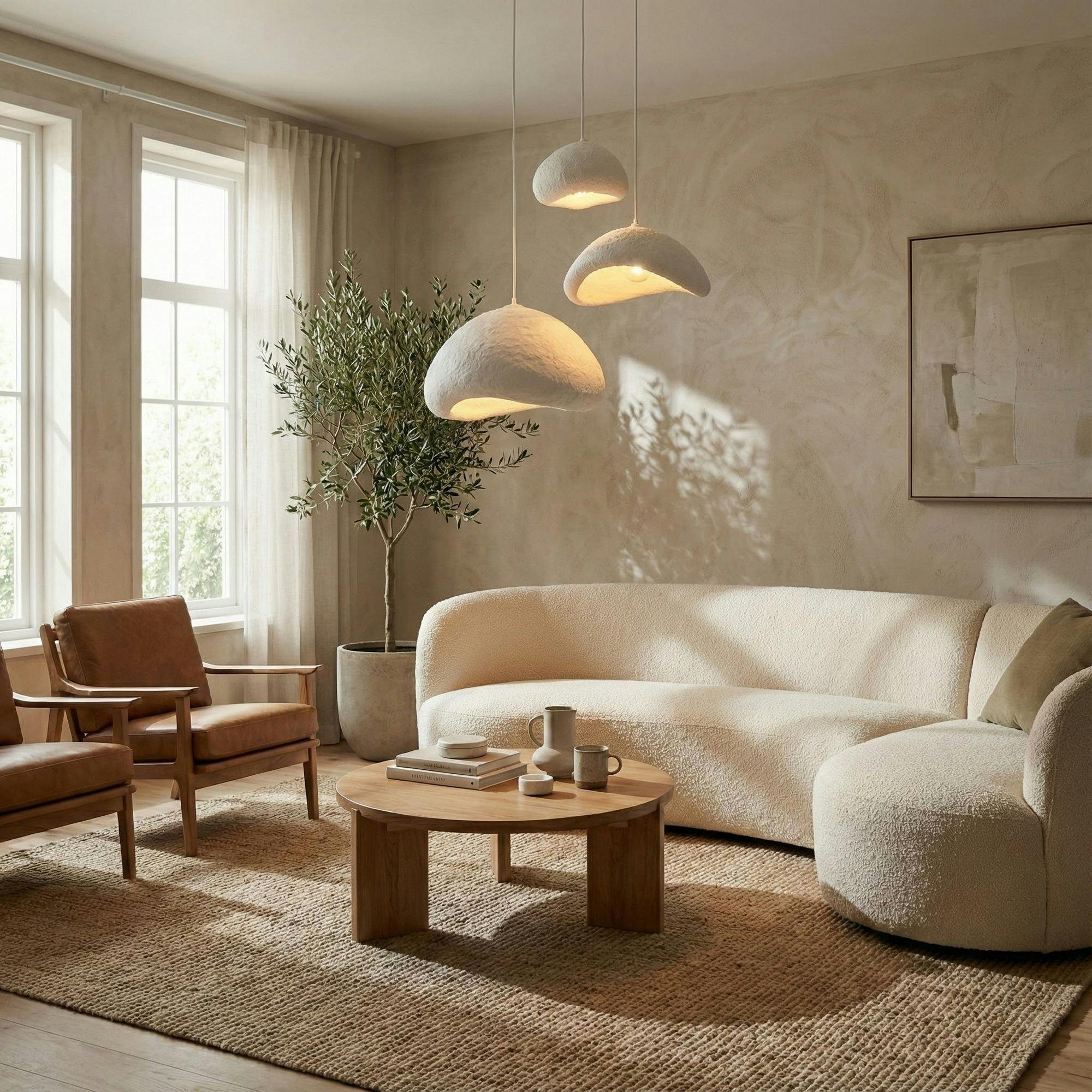 Suspension salle à manger blanche 3 lampes 82 cm NOXIS