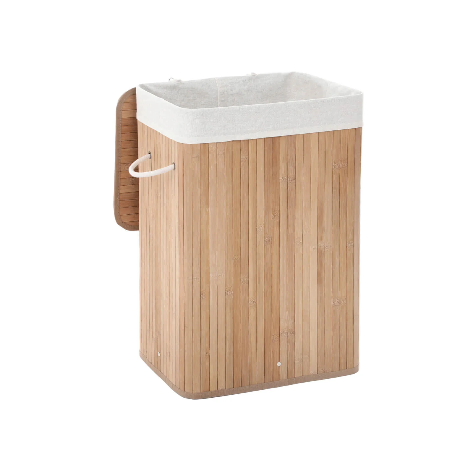 Panier à linge en bambou pliable