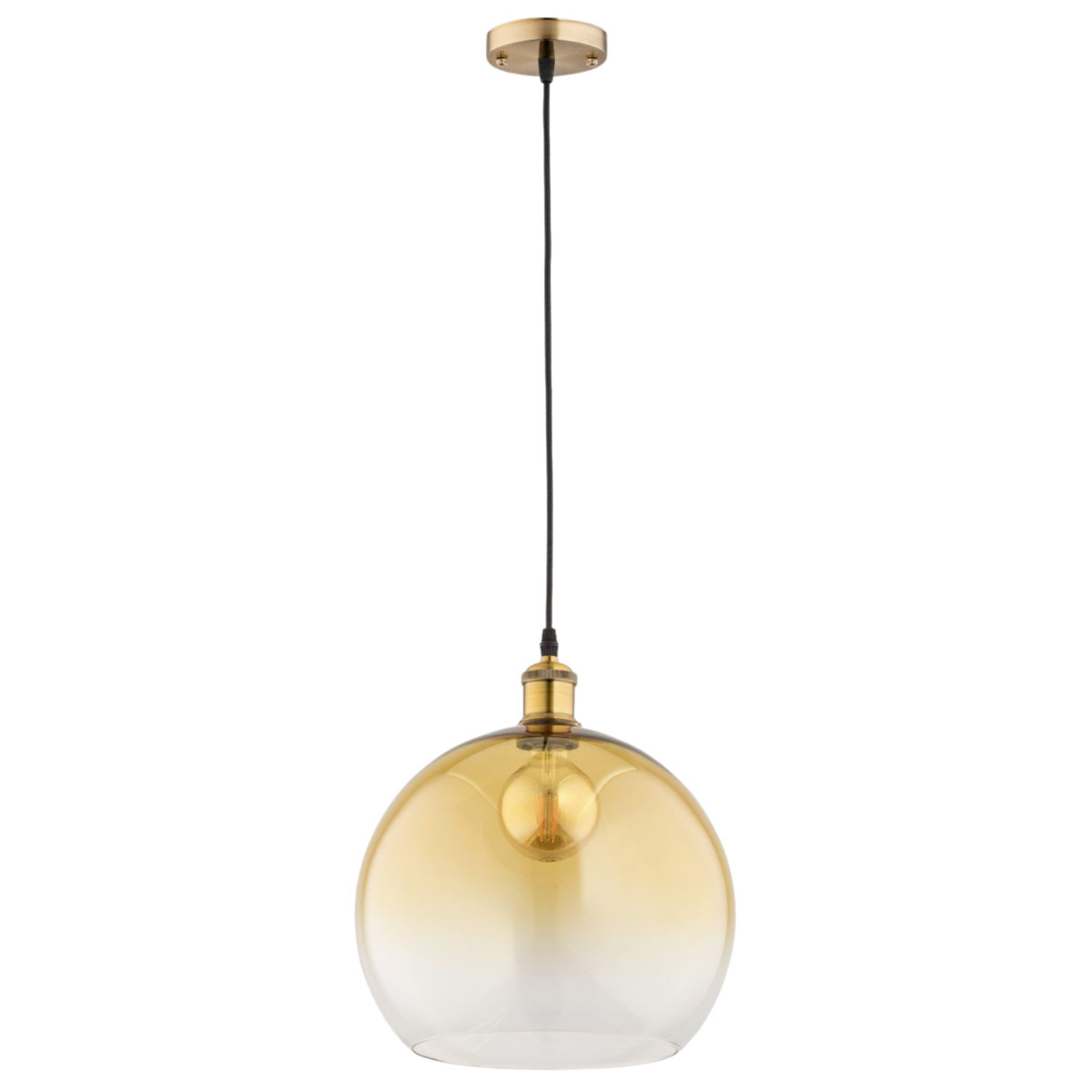 Lampa wisząca żółto-czarna-złota BETA 1xE27x15W wym: 95x30x30 cm Alfa
