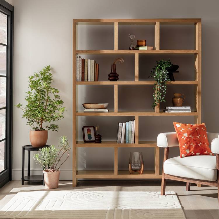 Habitat Hopkins Tall Bookcase - Oak