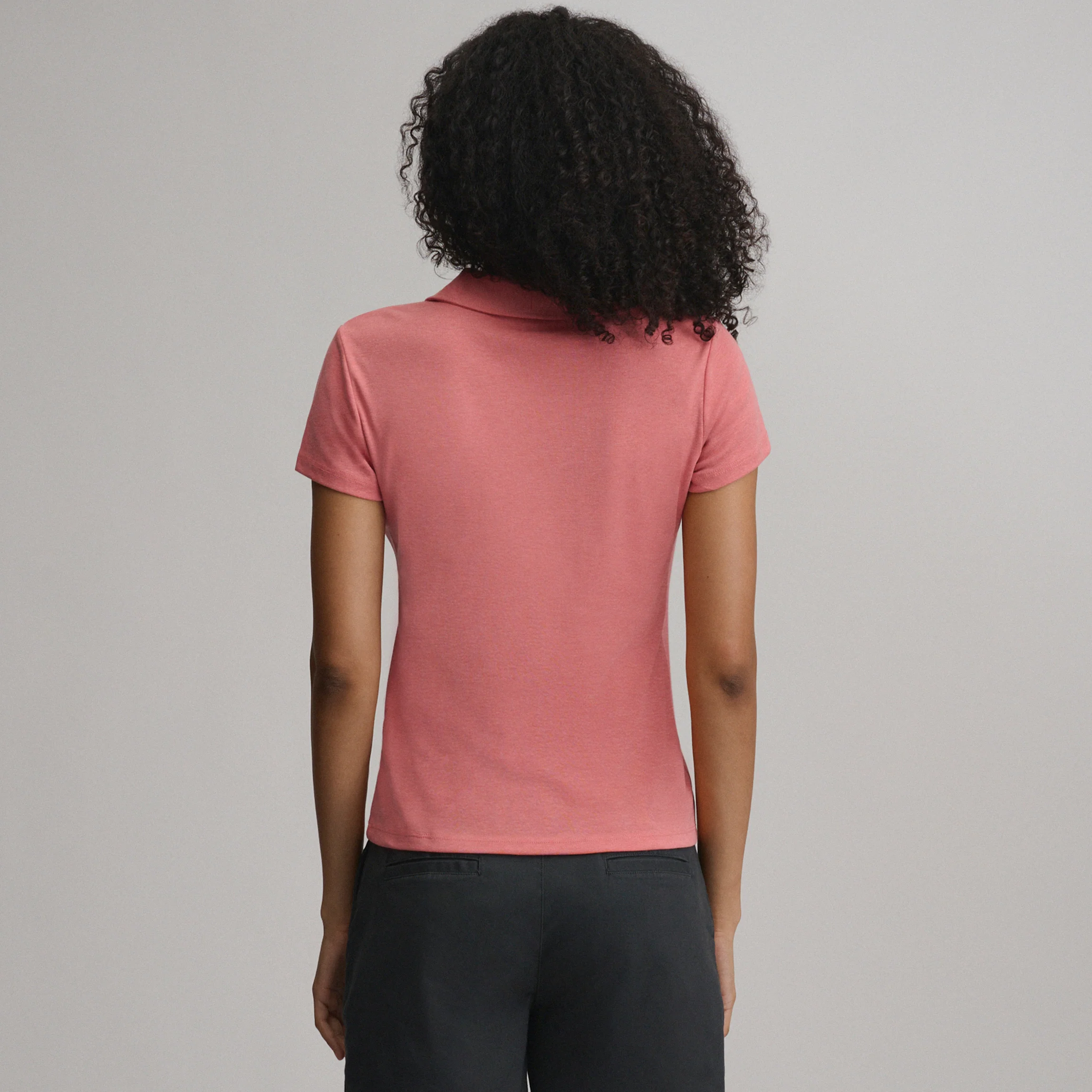 Women's Everyday Short Sleeve Collared Split Neck