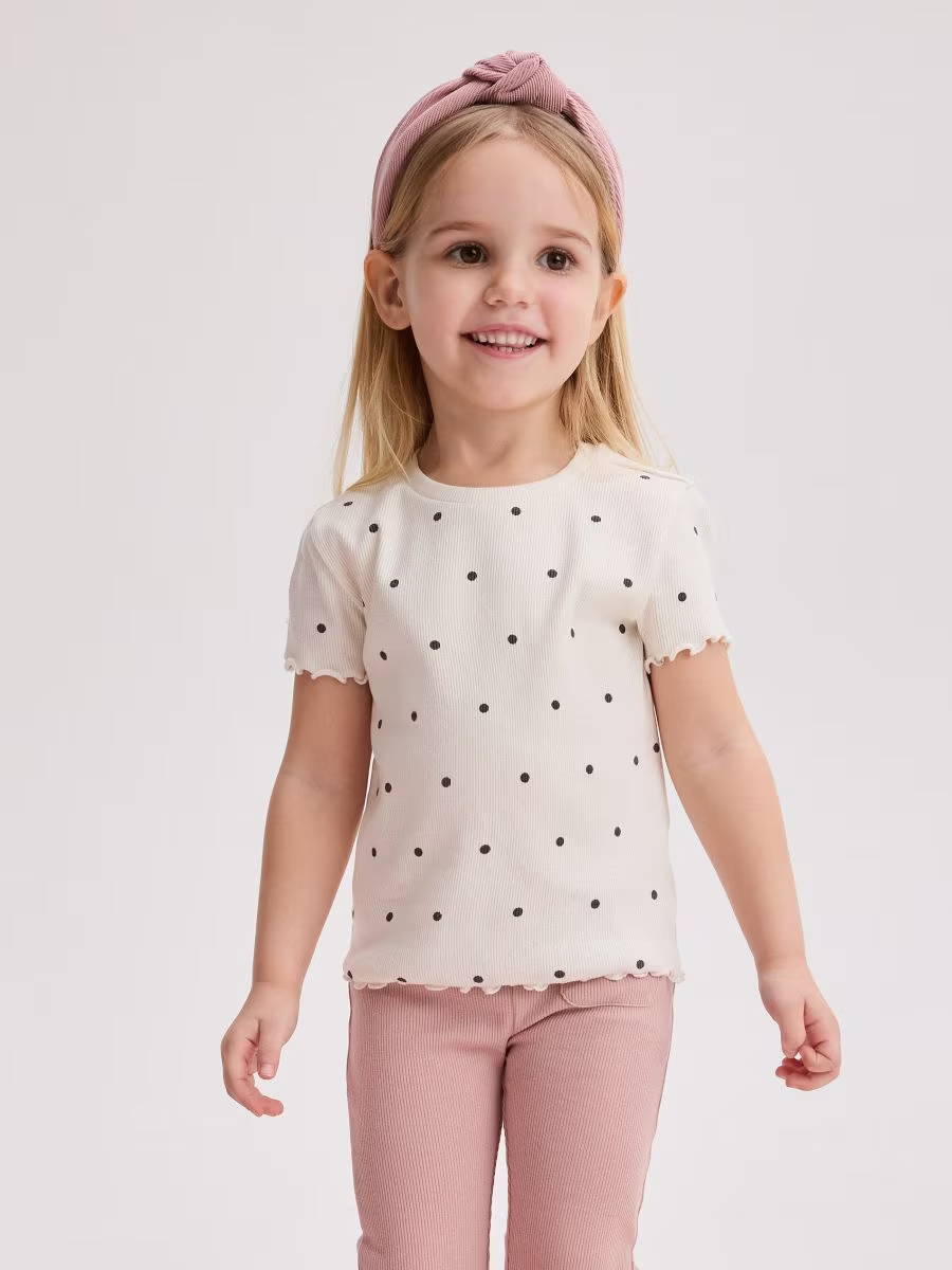 Polka Dot Cotton T-Shirt