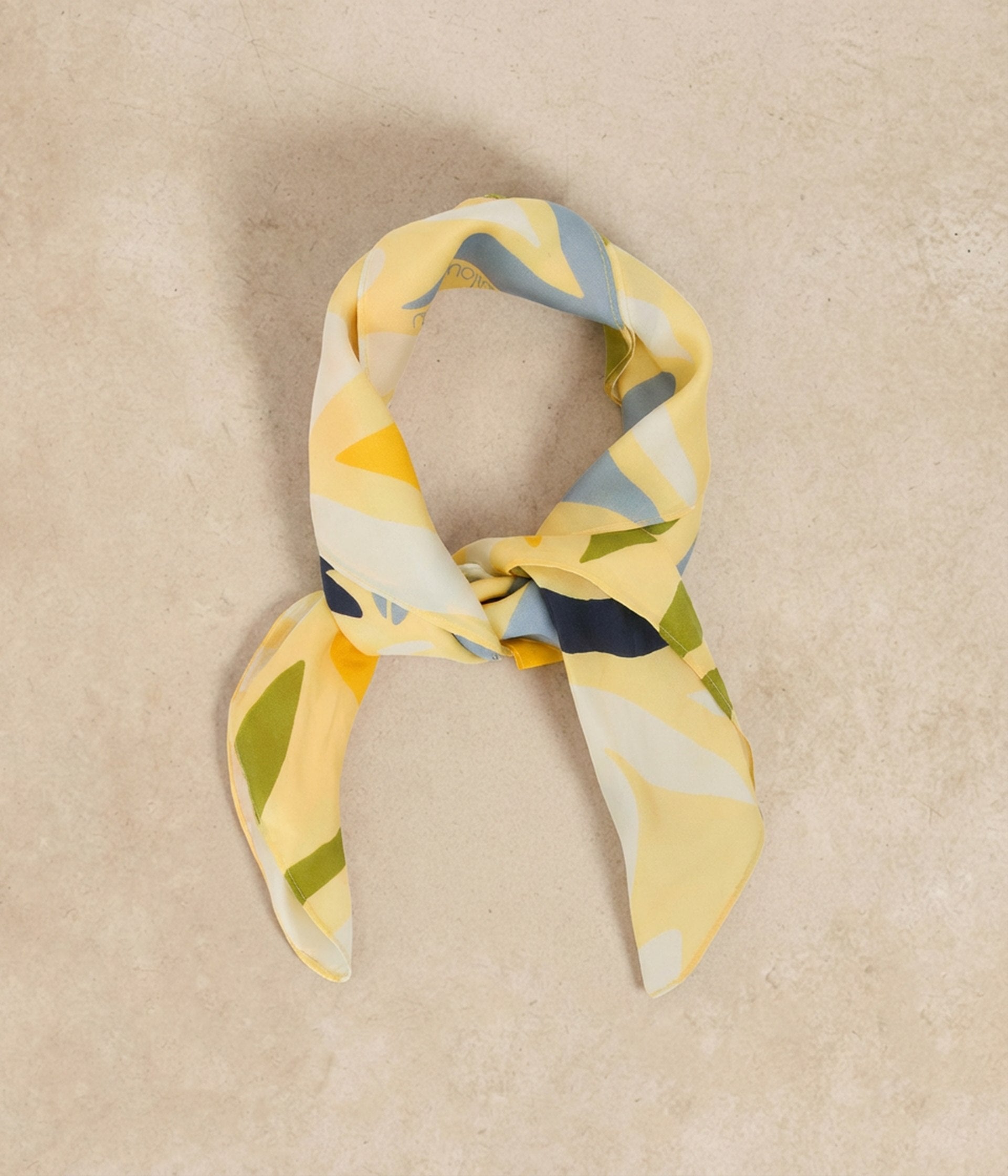 Foulard en soie jaune Fortuna