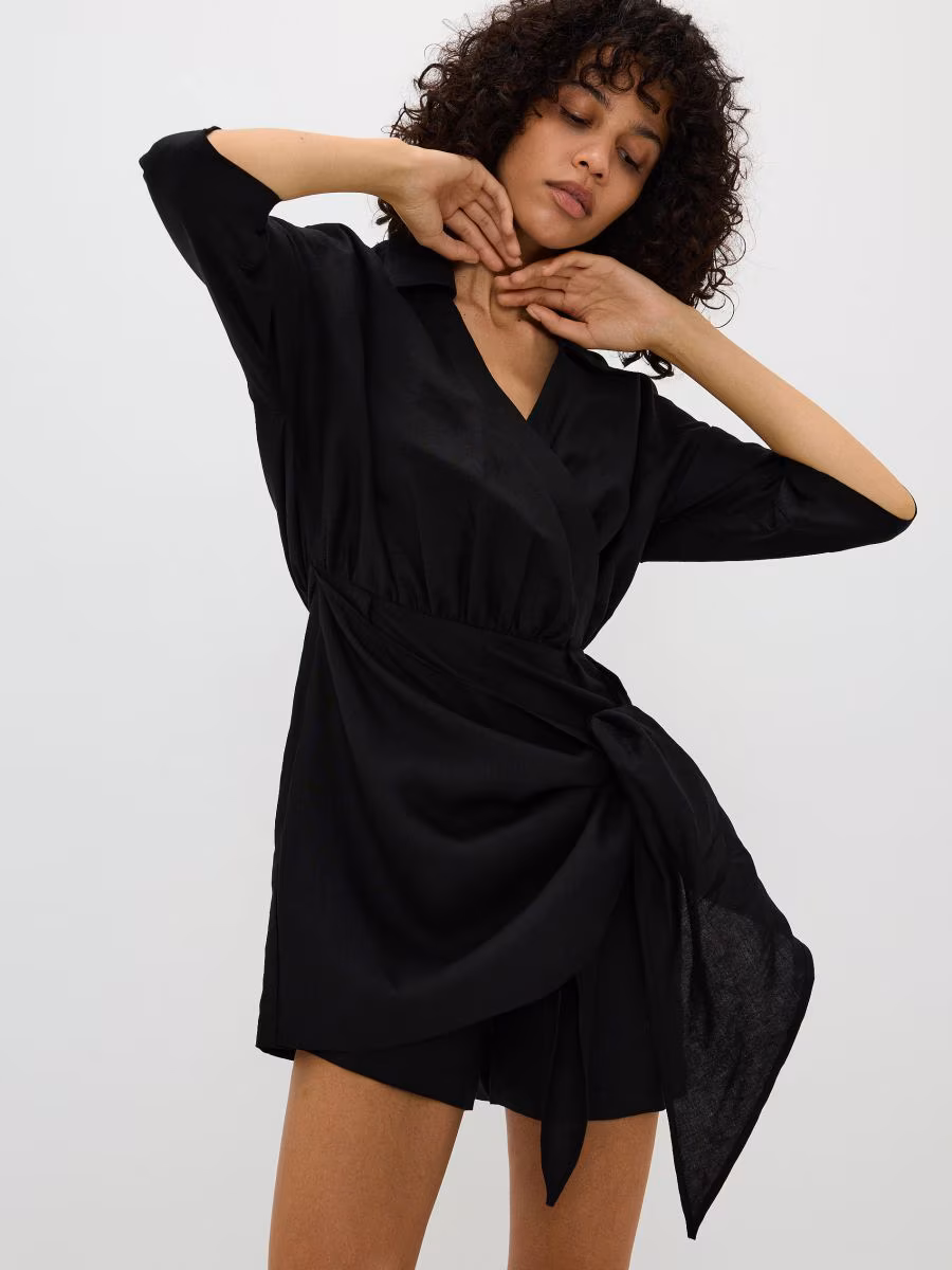 Wrap Jumpsuit With Tie Detail