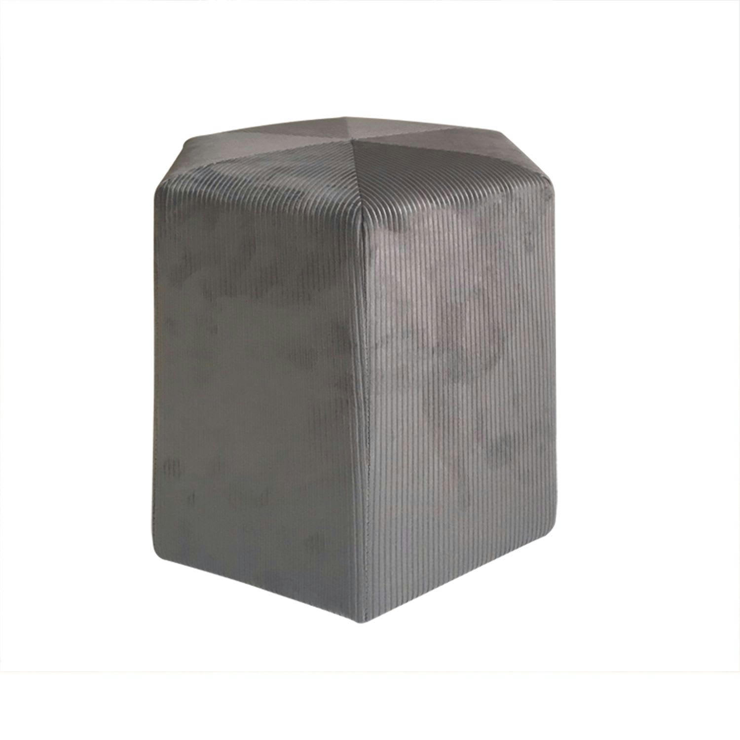 GIULIA - Pouf Guilia 35 cm gris souris