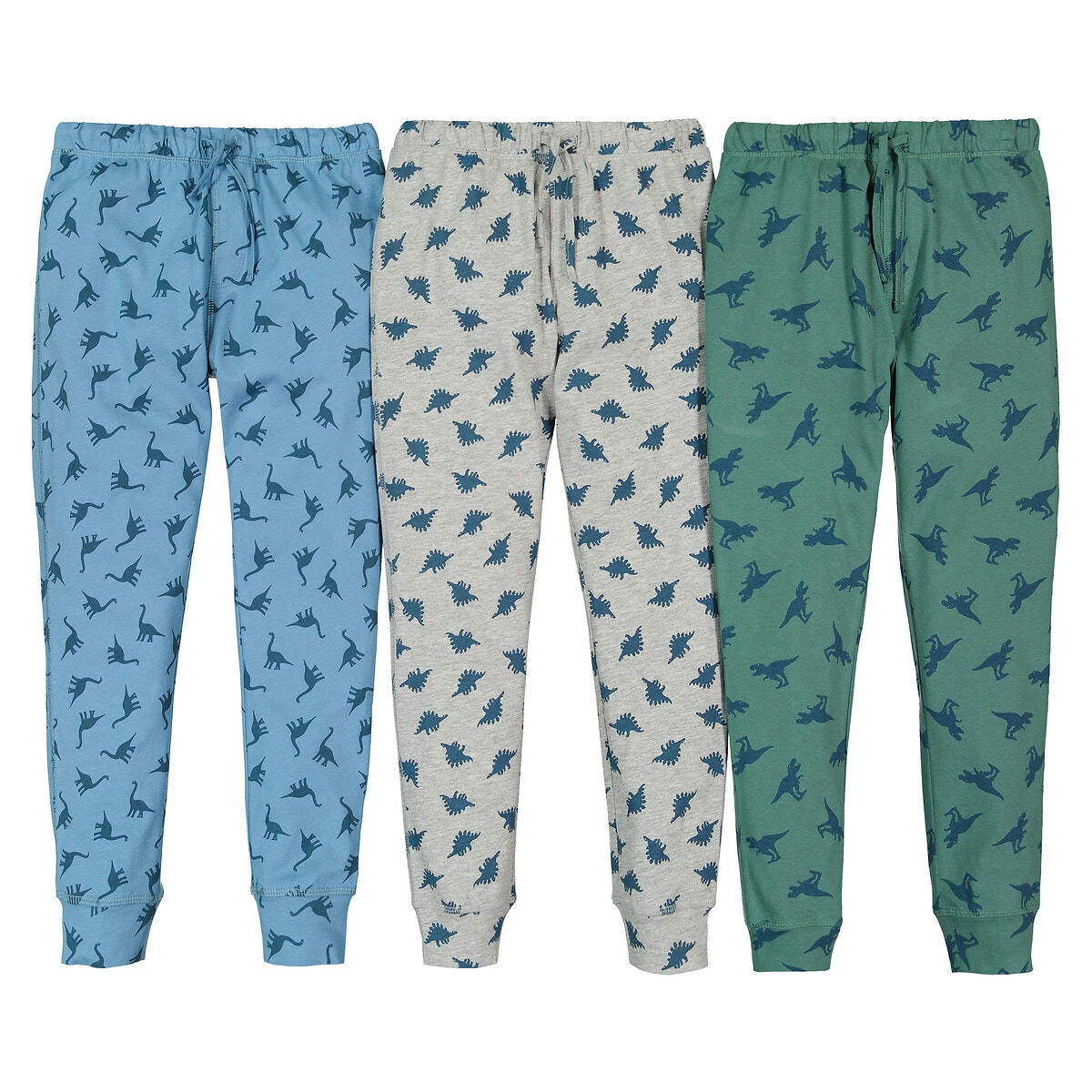 Lot de 3 pantalons de pyjama imprimés dinosaures