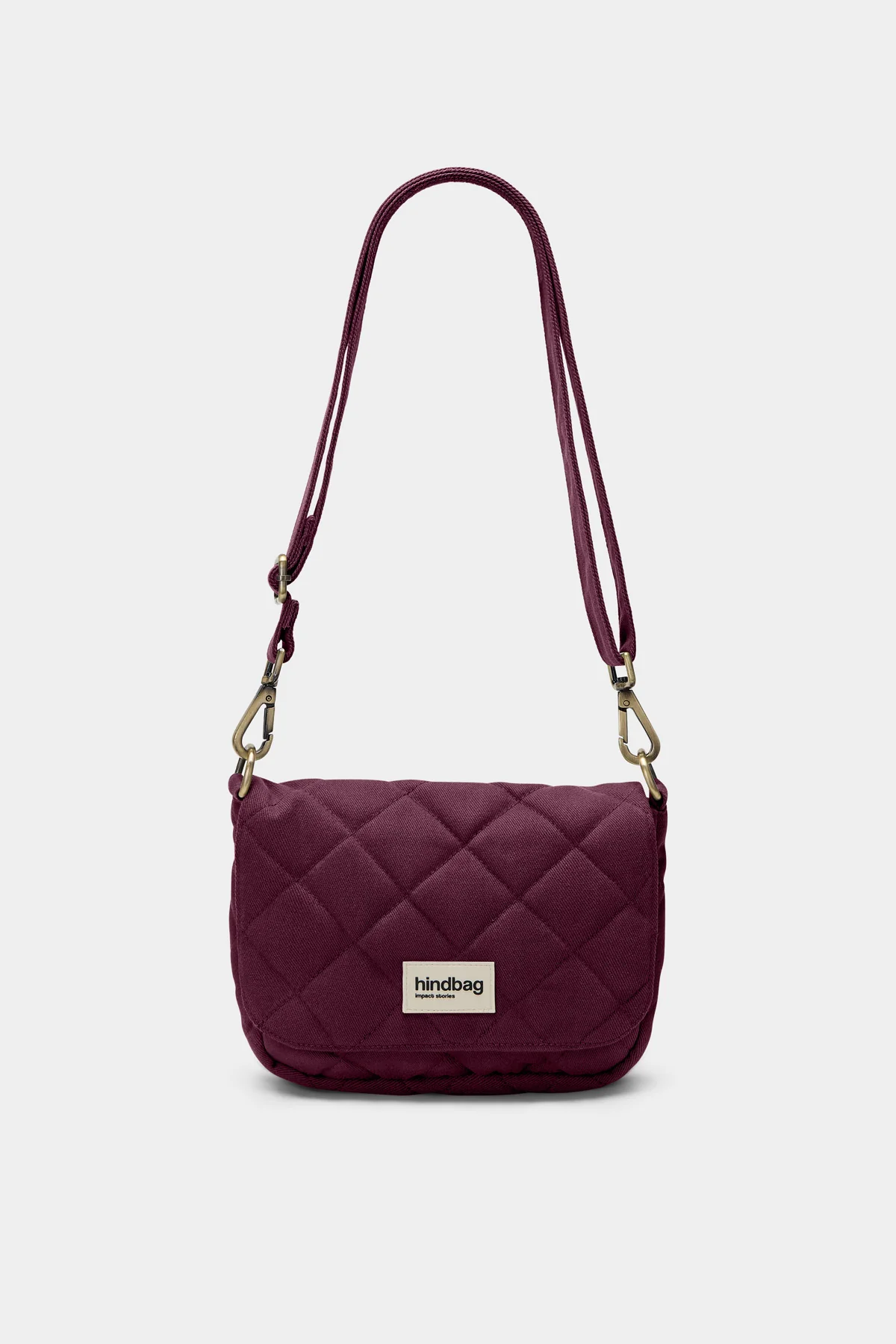 Sac à main matelassé Margault Prune