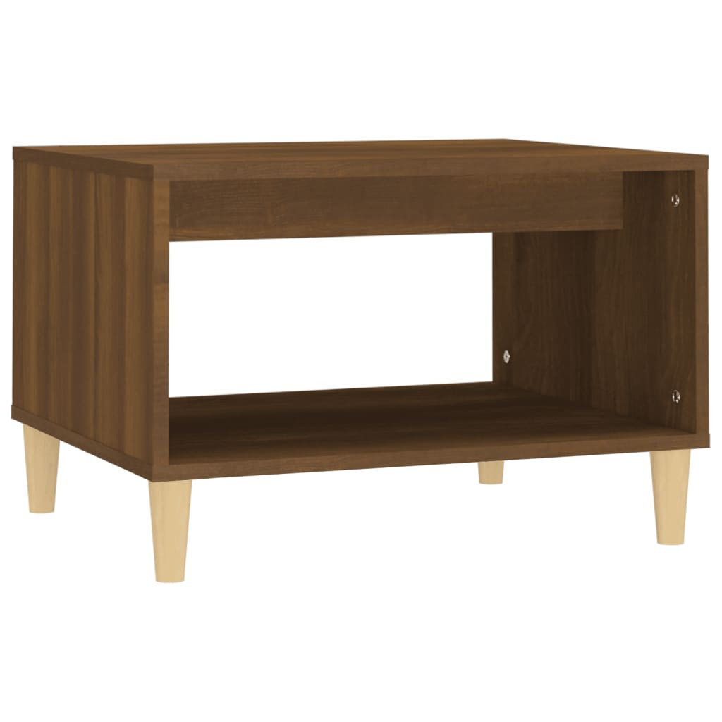 Stolik Kawowy Ława Stół Brązowy 60x50x40 Półka Do Salonu Do Pokoju