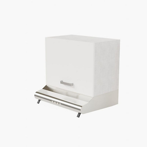 Meuble sur hotte - 60 cm - Caisson coloris Lino