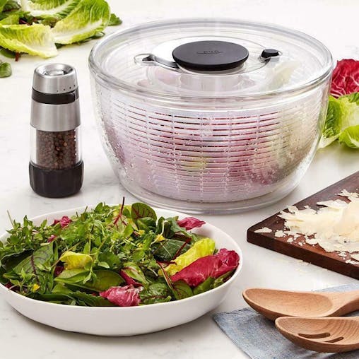 New Oxo Salad Good Grips Spinner Lettuce Dryer Serving Bowl