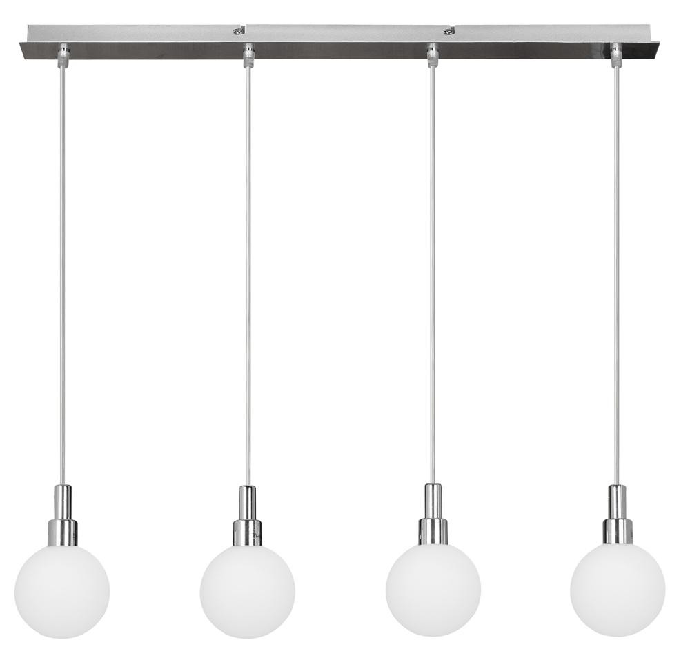 Lampa wisząca chromowana-biała MALDUS 4xG9x40W wym: 95x89x10 cm Candellux