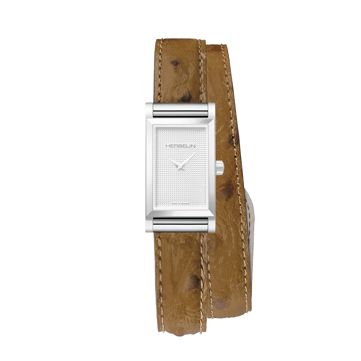 ANTARÈS – BRACELET DOUBLE – CAMEL AUTRUCHE