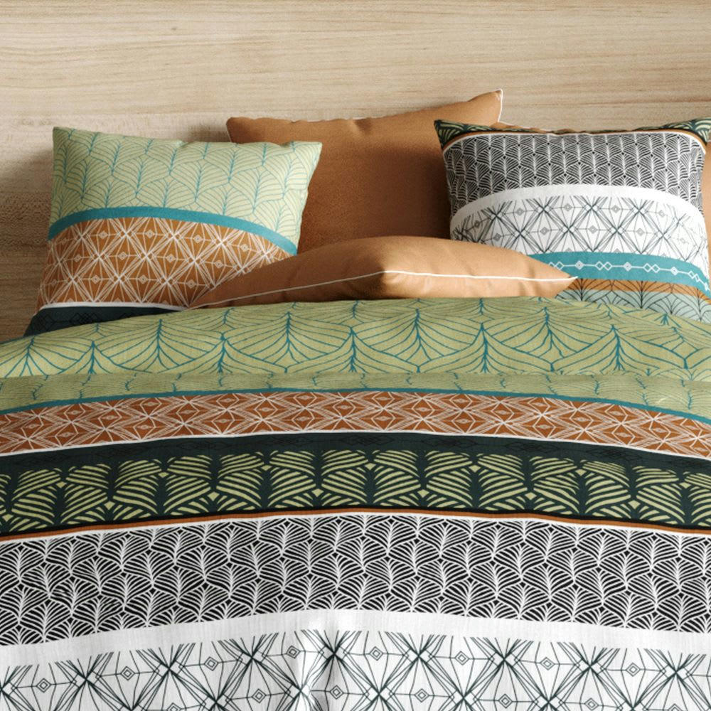 - Parure de lit 2 places coton à motifs 220x240 cm
