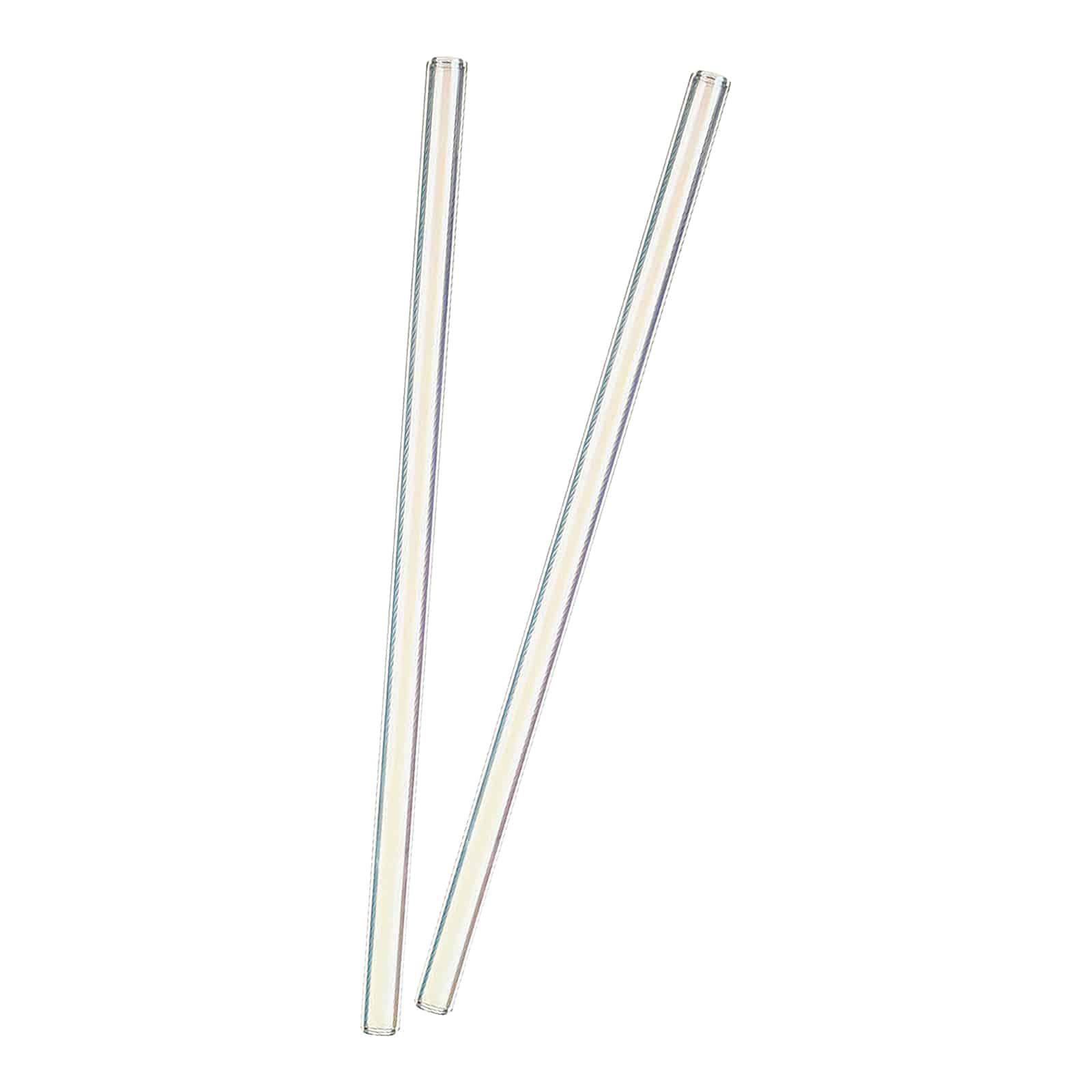 Glas-Trinkhalme Bunt, 2 Stück