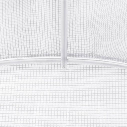 NNEVL Greenhouse with Steel Frame White 8 m&sup2; 4x2x2 m