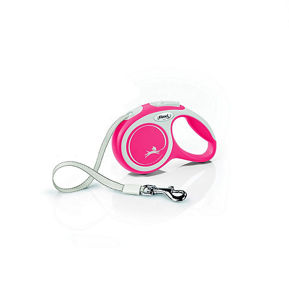 Laisse à enrouleur Flexi XS L.3 m rouge pastel