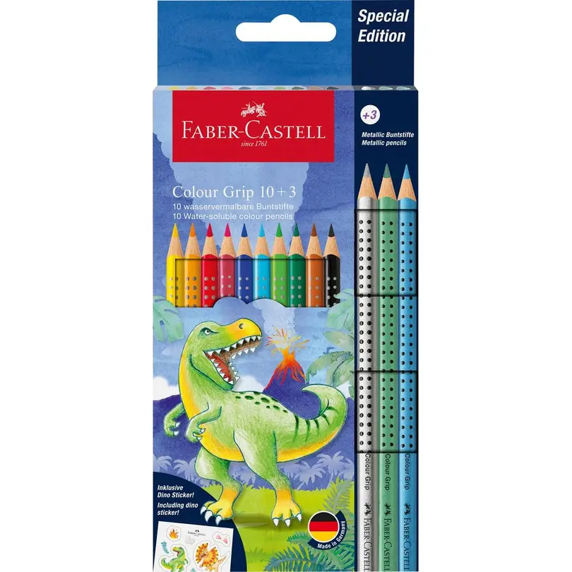 Farbstift-Set 13-teilig Colour Grip Dino
