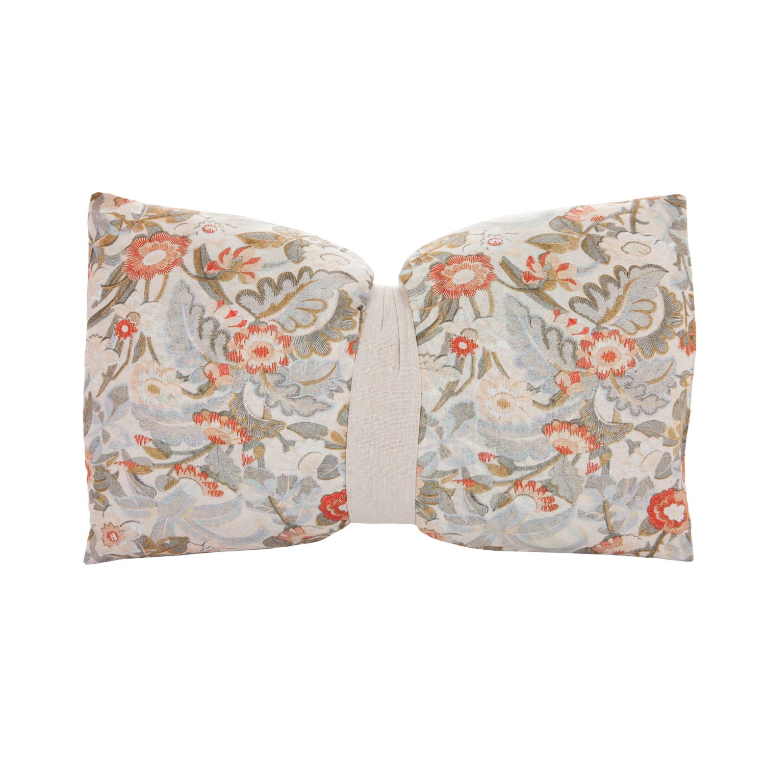 Cuscino divano 33x50 cm fiori corallo