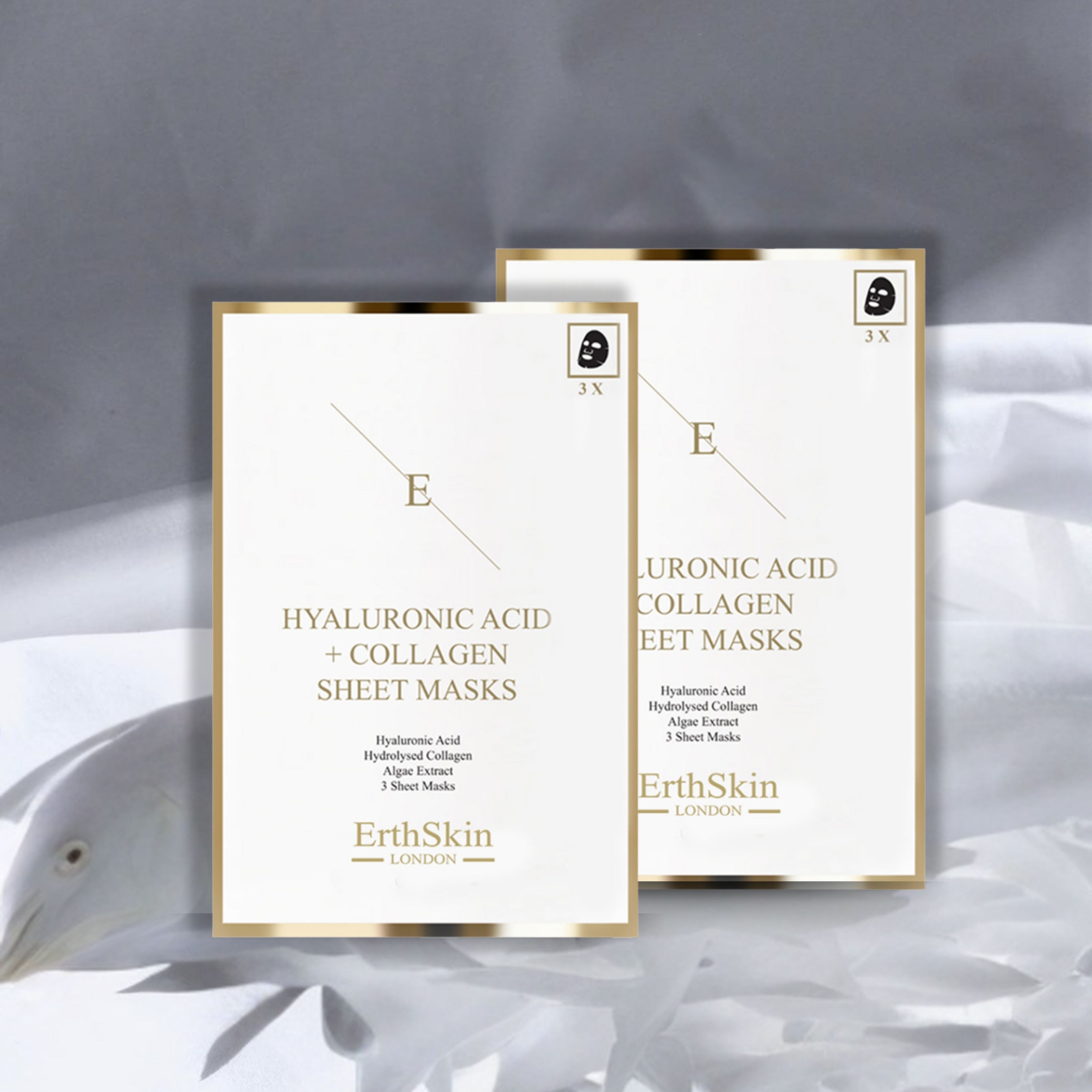 Erth Skin London 2x Hyaluronic Acid & Collagen Mask - 3 sheets