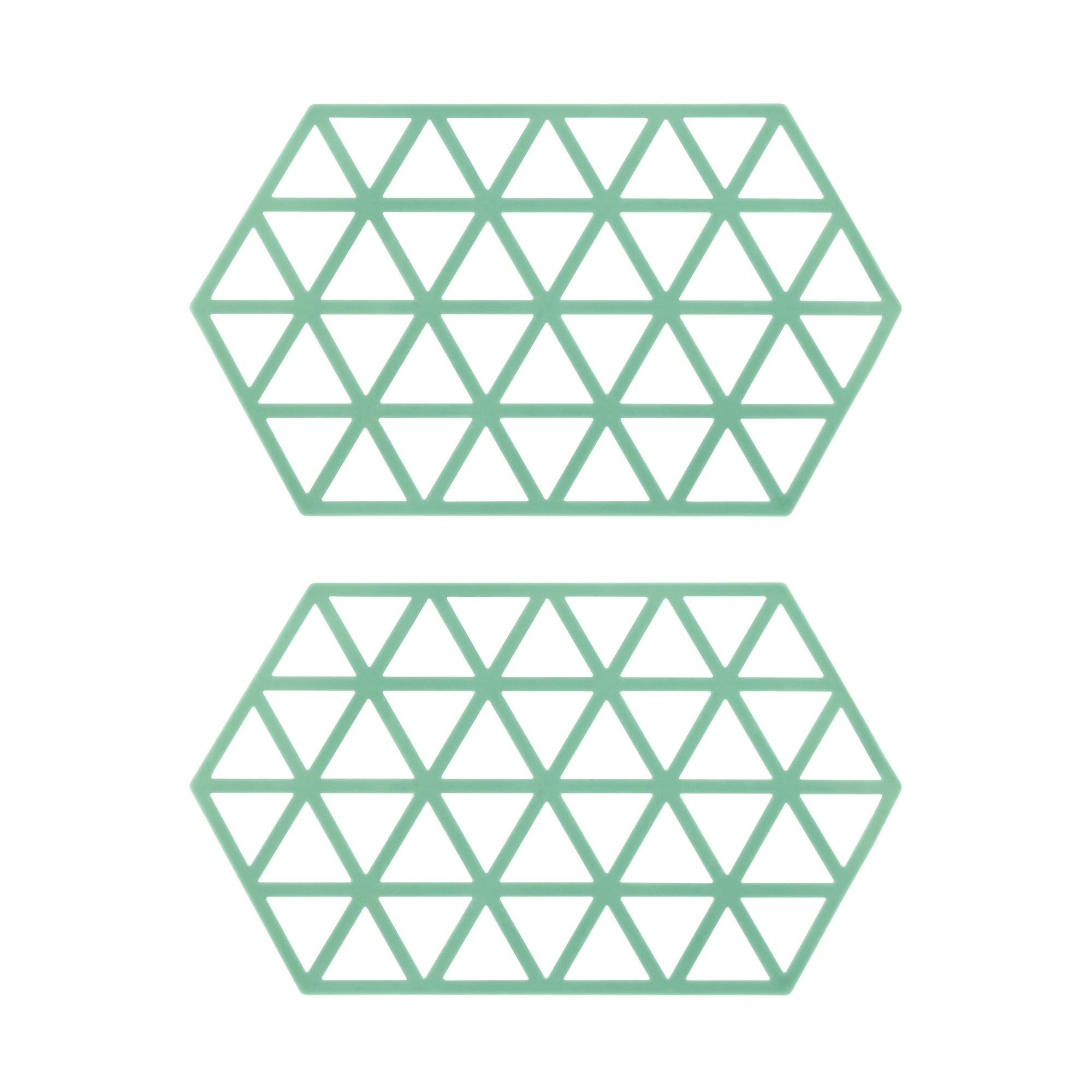 Krumble Siliconen pannenonderzetter Hexagon lang - Groen - Set van 2