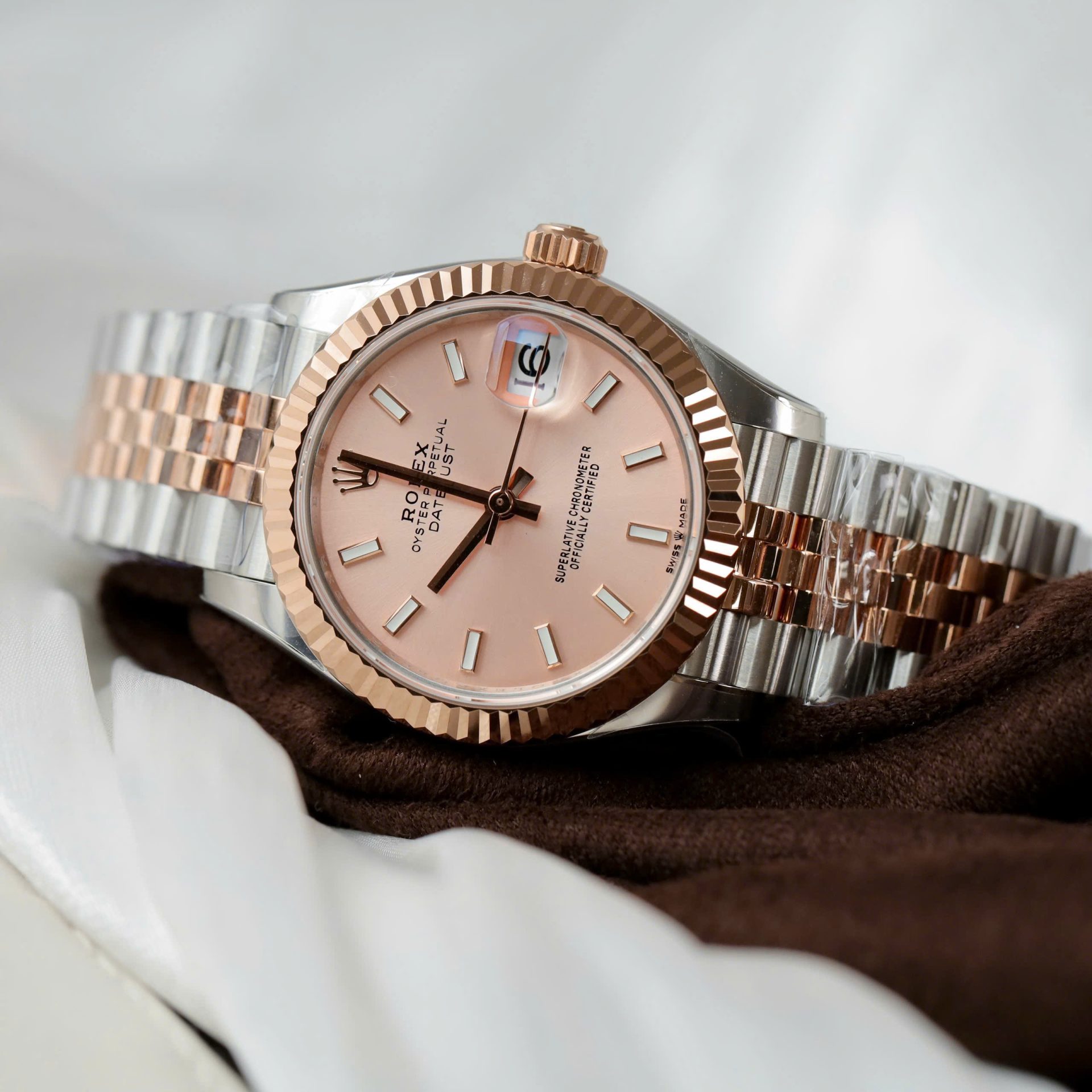 Rolex Datejust SS/RG Plated Pink Dial 31mm Jub THBF Replica