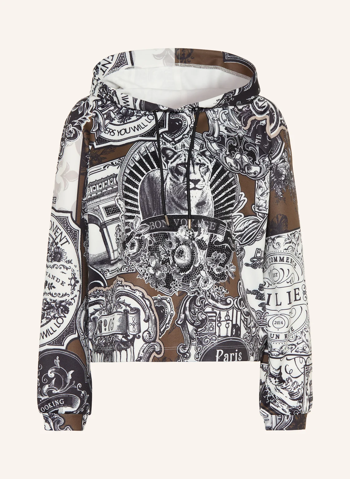 monari Sweatshirt mit Schmucksteinen