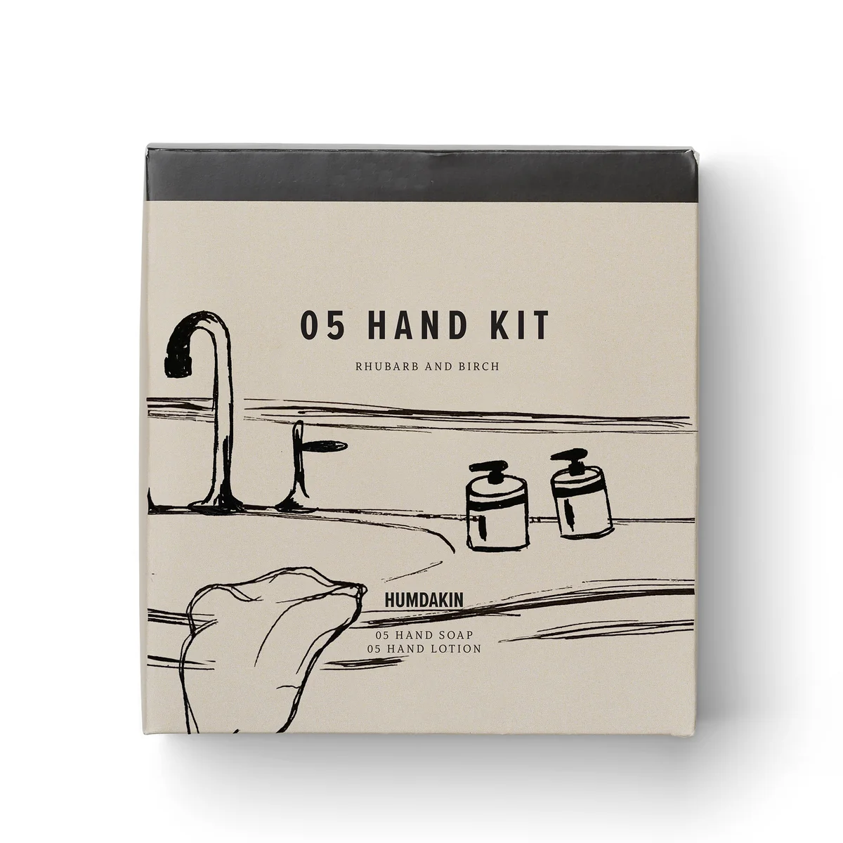 Humdakin - Handpflege Set, Handseife und Handlotion 2 x 300 ml, Rhabarber und Birke