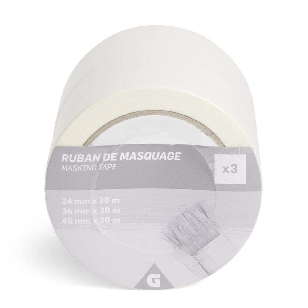 Lot de 3 rubans de masquage 25/36/50mm 30m