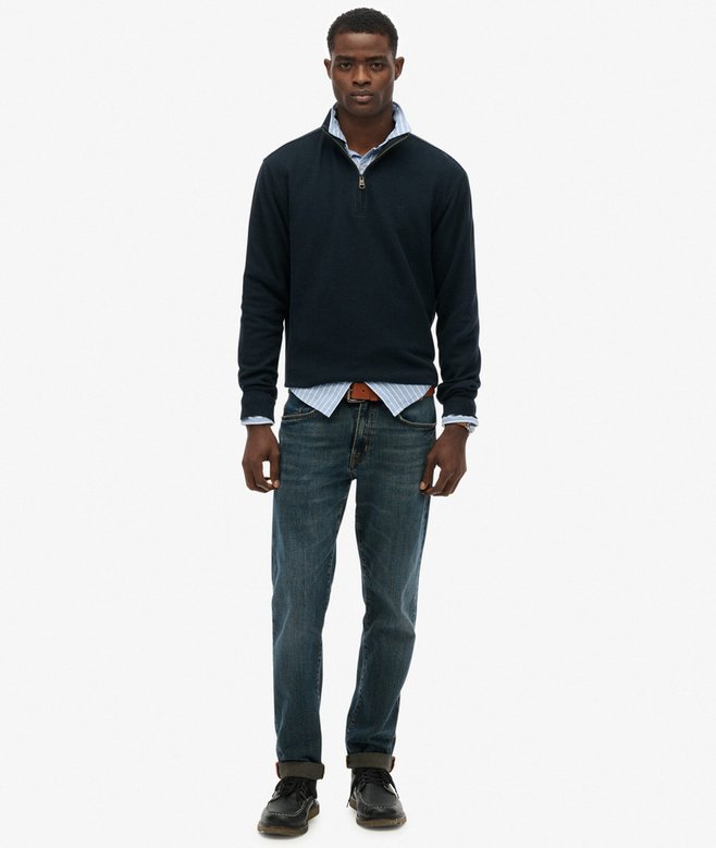 Ribbed Half Zip Jumper